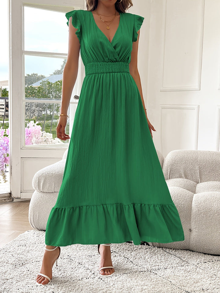 Women's Smocked Waist Tiered Midi Dress