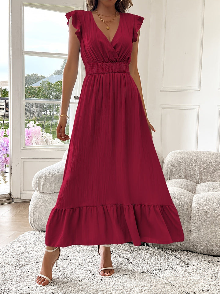 Women's Smocked Waist Tiered Midi Dress
