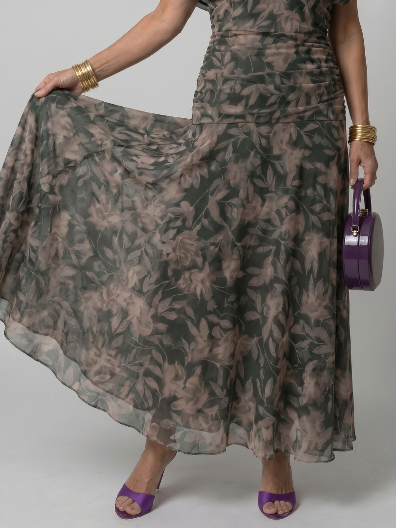Women's Off Shoulder Flared Midi Dress
