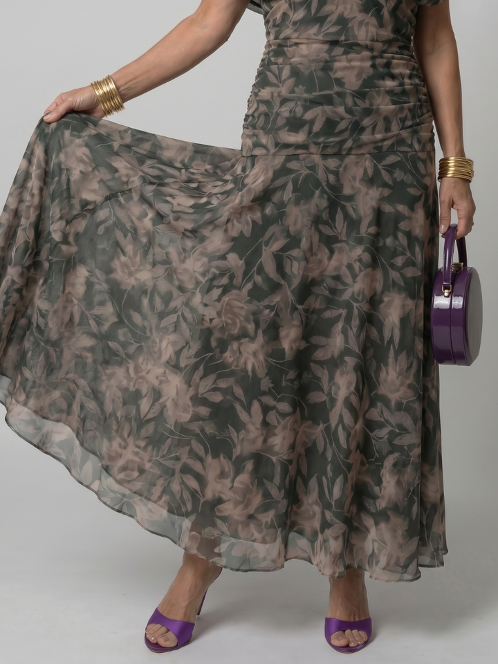 Women's Off Shoulder Flared Midi Dress