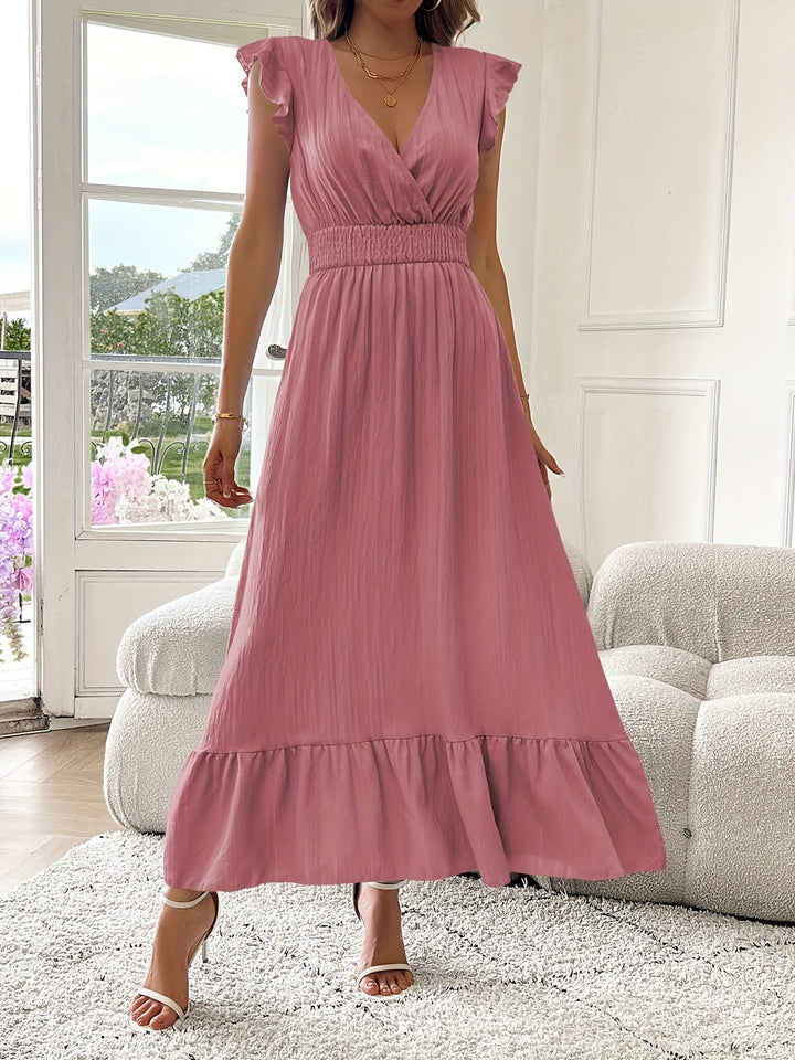 Women's Smocked Waist Tiered Midi Dress