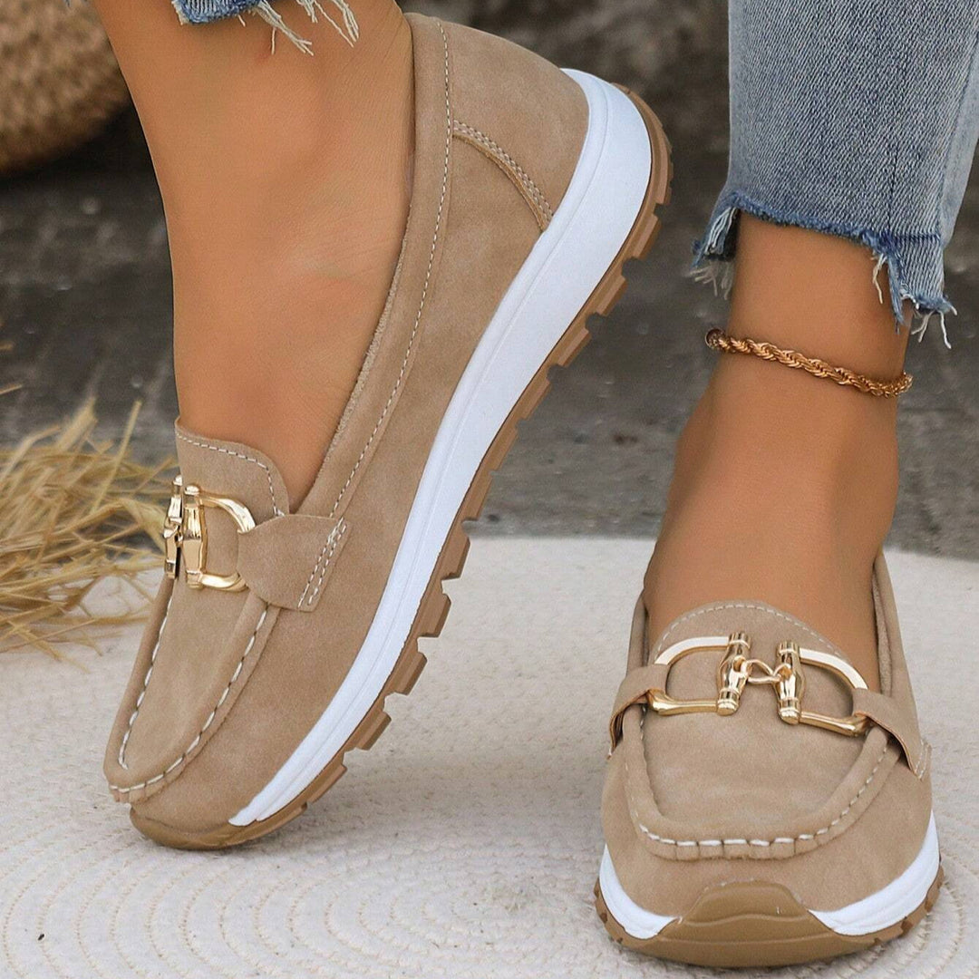 Women's Non Slip Flat Buckle Loafers