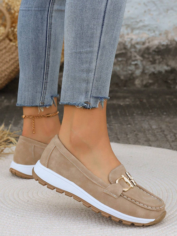 Women's Non Slip Flat Buckle Loafers