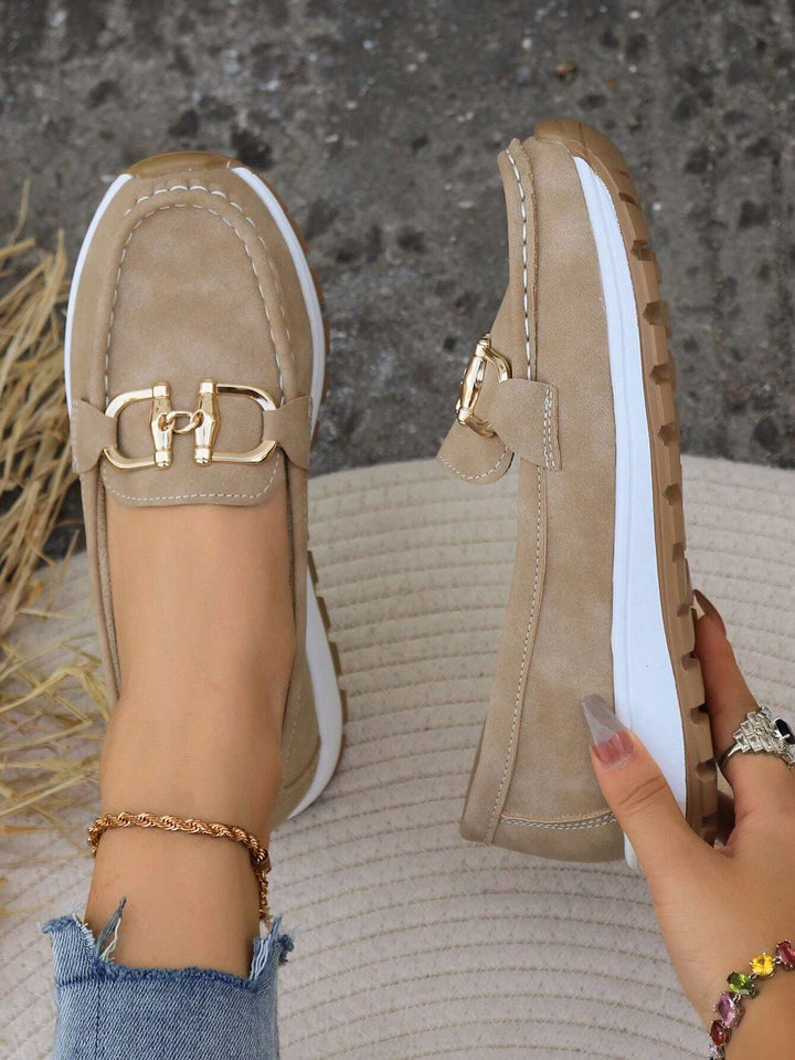 Women's Non Slip Flat Buckle Loafers