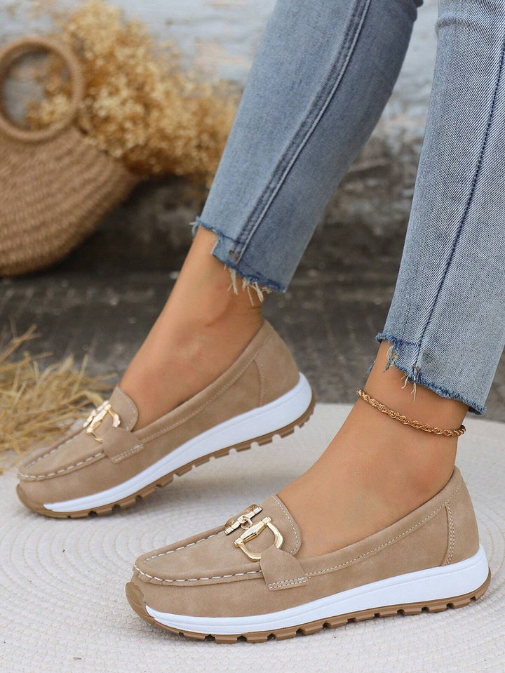 Women's Non Slip Flat Buckle Loafers