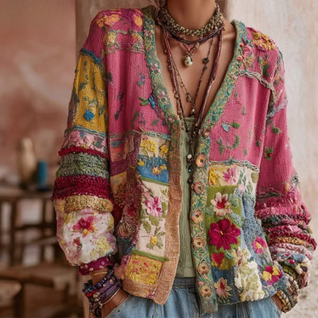 Women's Relaxed Boho Open Front Cardigan