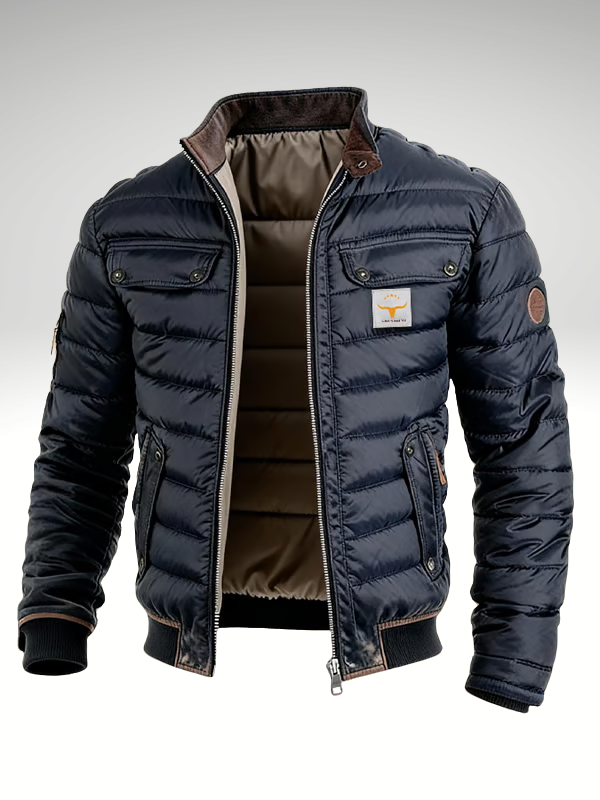 Men's Vintage Stand Collar Mid Season Jacket