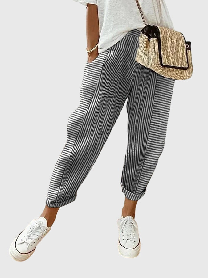 Women's Drawstring Waist Pocket Pants