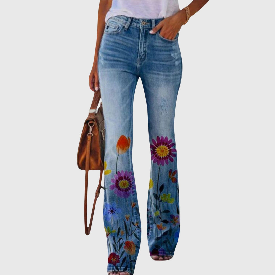 Women's Floral Print Wide Leg Pants
