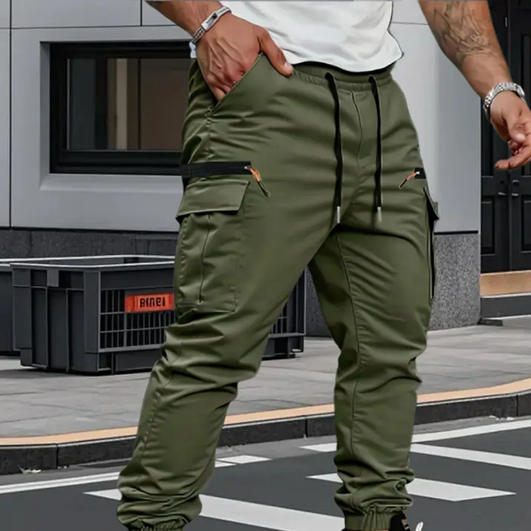 Men's Tapered Zip Pocket Cargo Joggers