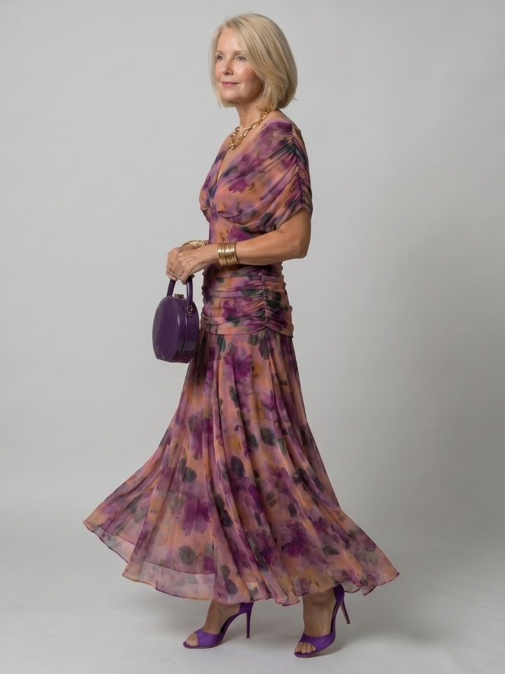 Women's Off Shoulder Flared Midi Dress