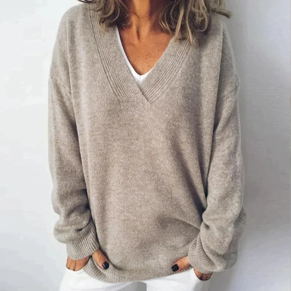 Women's Cashmere V Neck Sweater