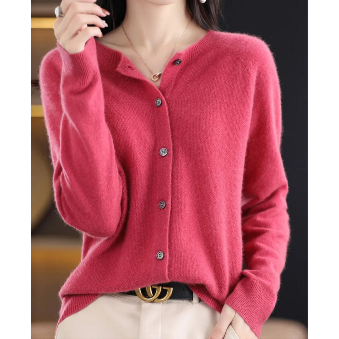 Women's Fine Knit Button Front Cardigan