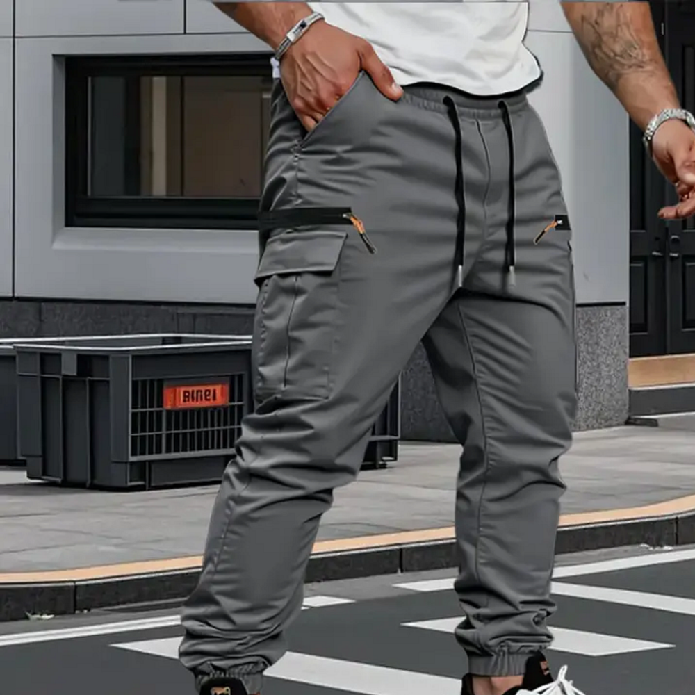 Men's Tapered Zip Pocket Cargo Joggers