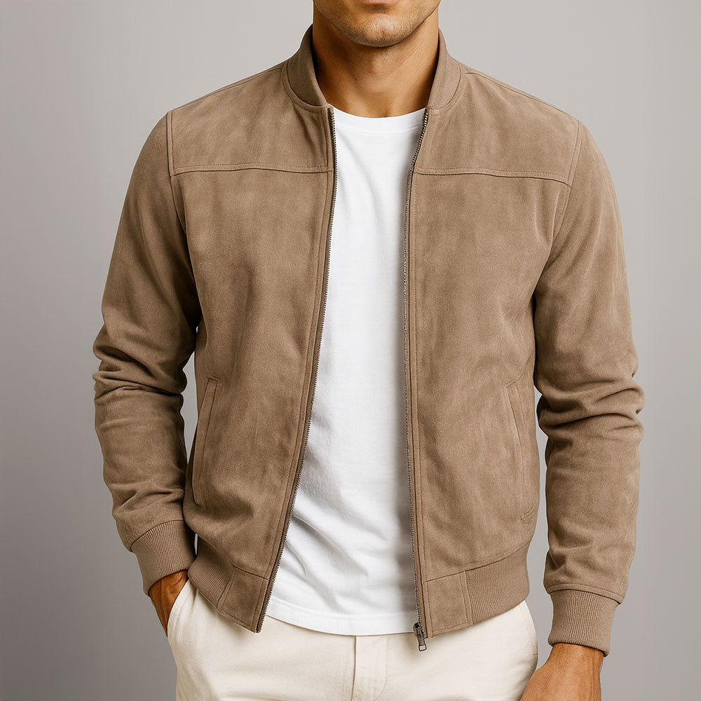 Men's Textured Structured Transitional Jacket