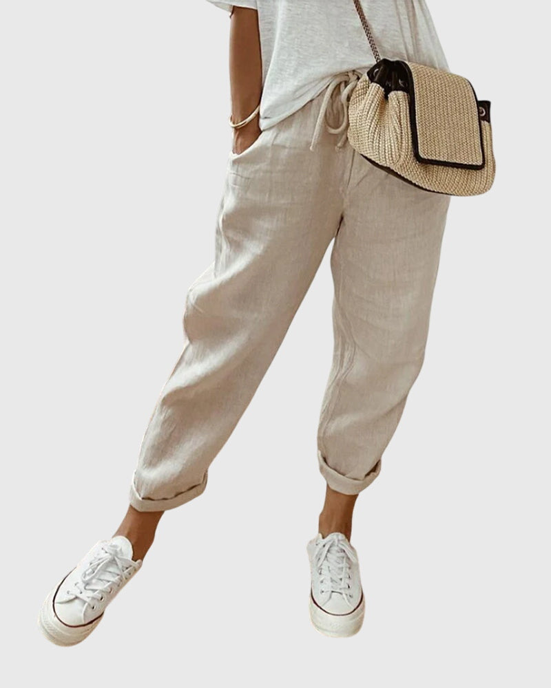 Women's High Waist Straight Leg Pants