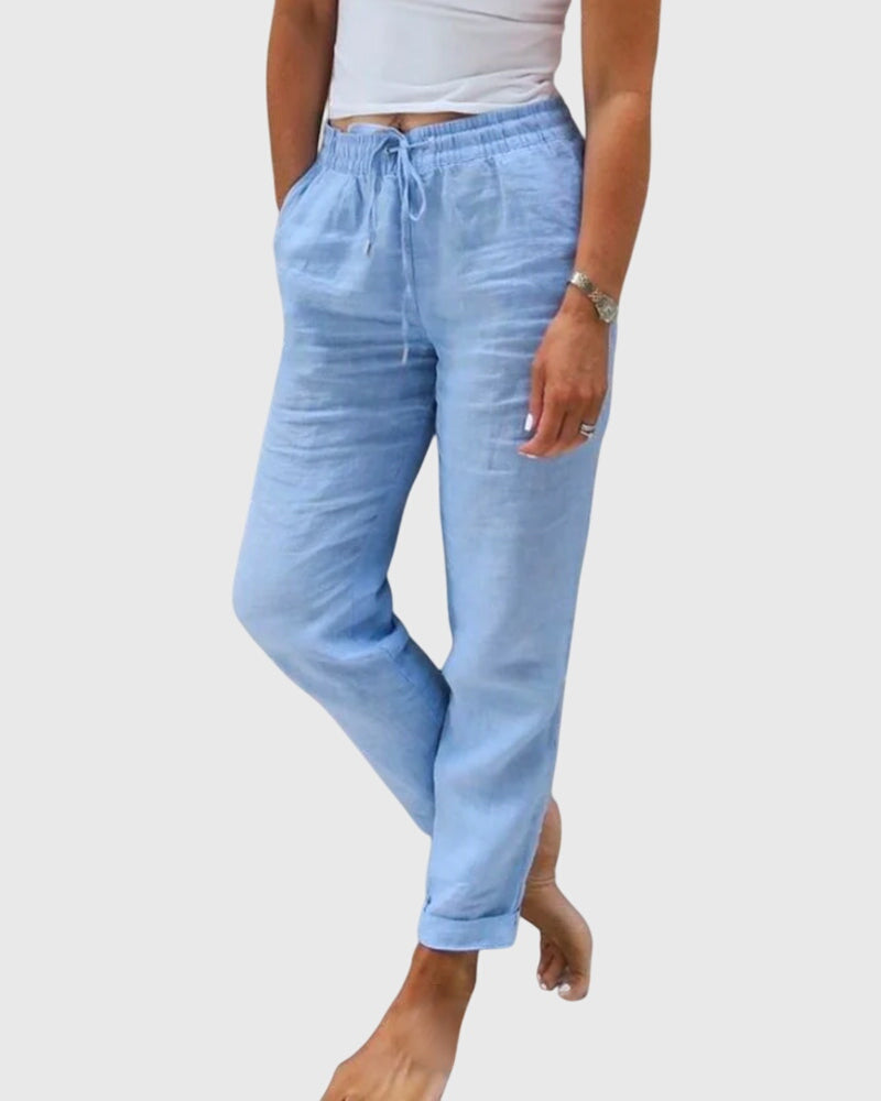 Women's Tailored Elastic Waist Pants