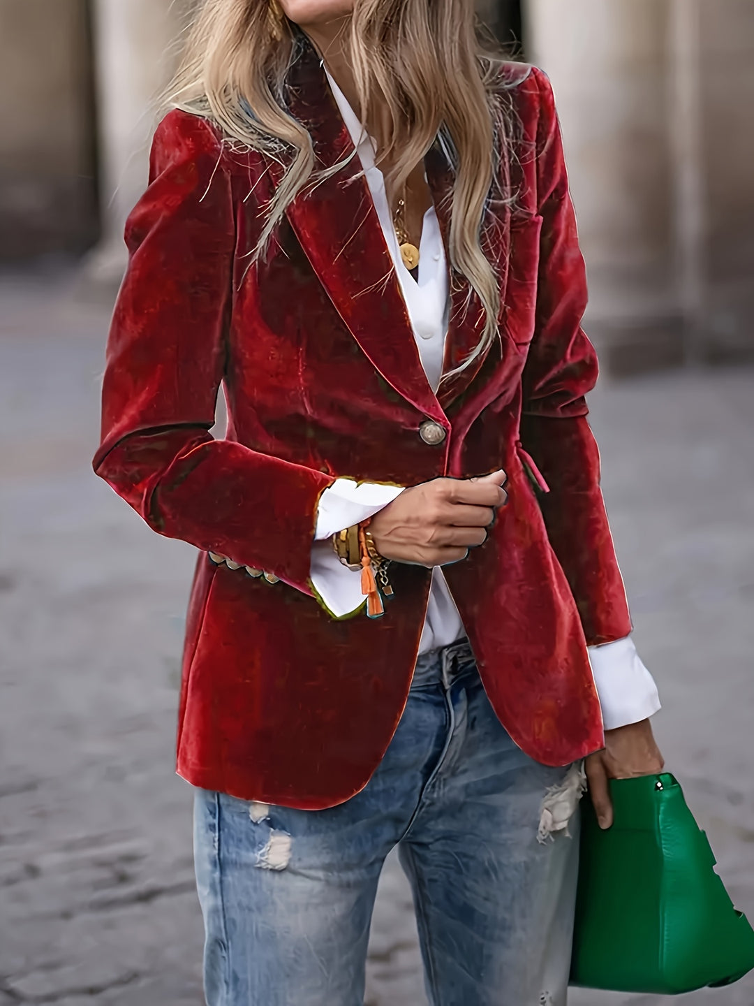 Women's Single Button Occasion Jacket