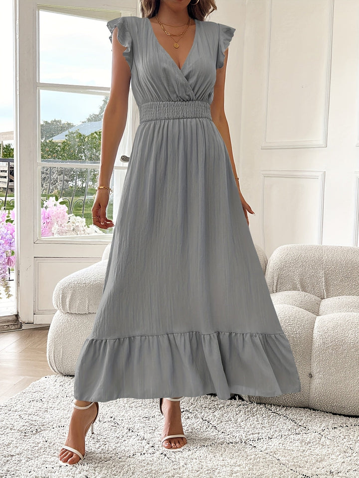 Women's Smocked Waist Tiered Midi Dress