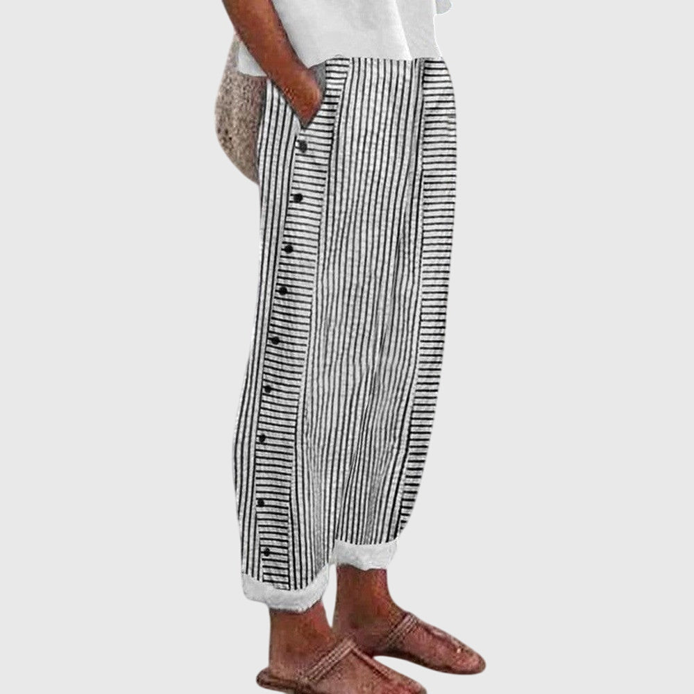 Women's Elastic Waist Wide Leg Pants