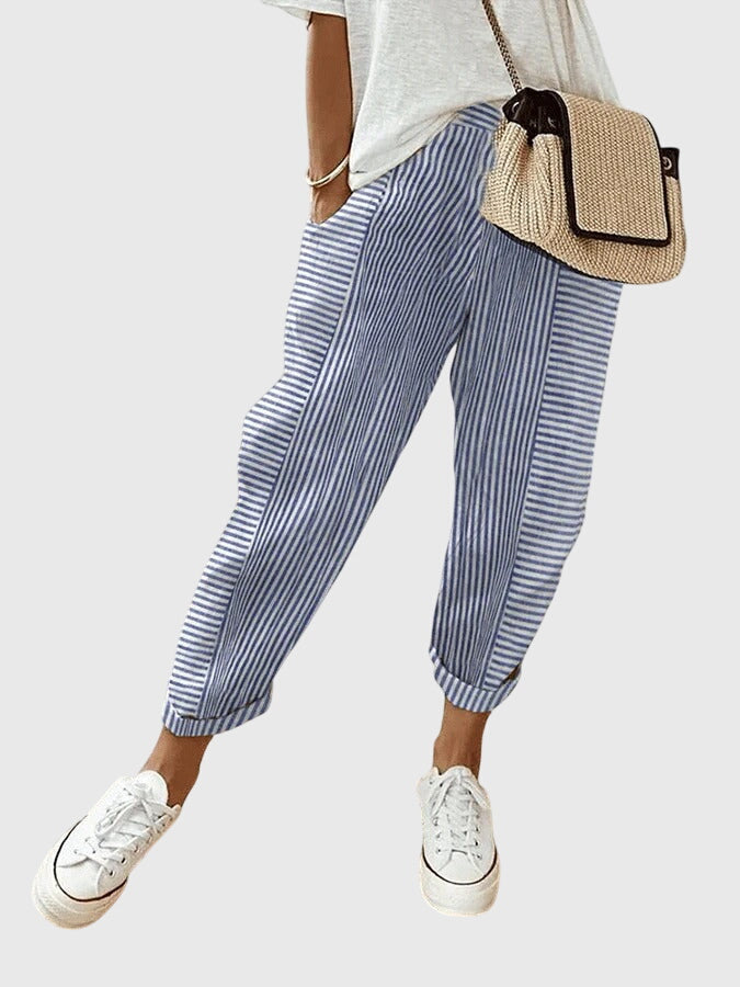 Women's Drawstring Waist Pocket Pants