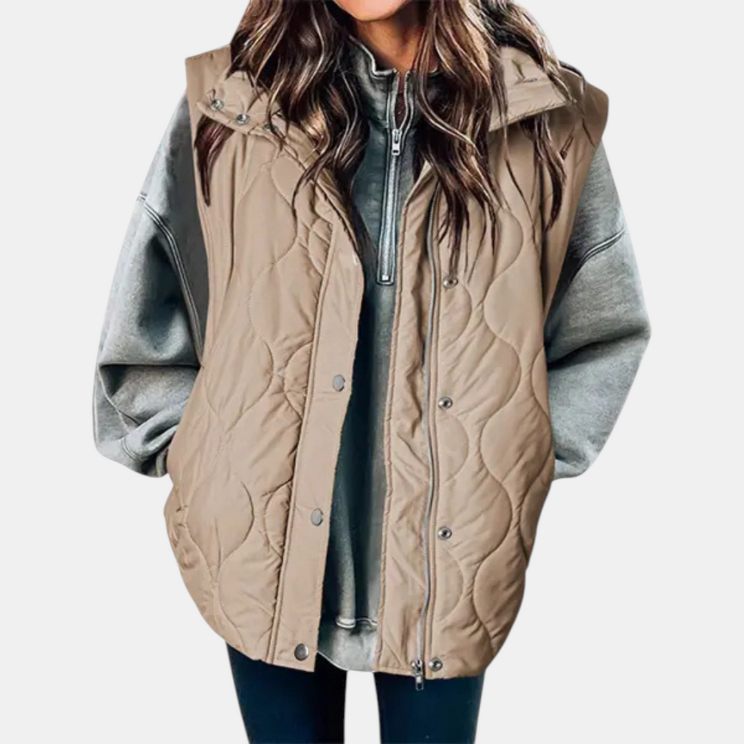 Women's Hooded Quilted Puffer Vest
