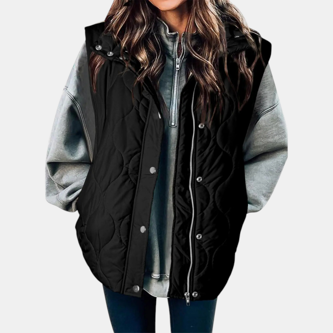 Women's Hooded Quilted Puffer Vest