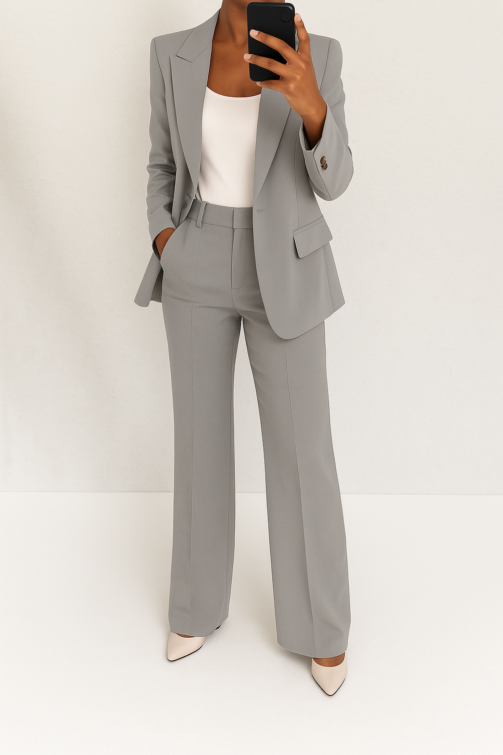 Women's Tailored Blazer and Pants Suit