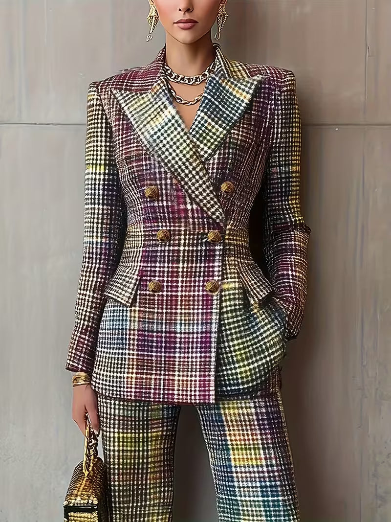 Dana | Women's Double Breasted Two Piece Pant Suit