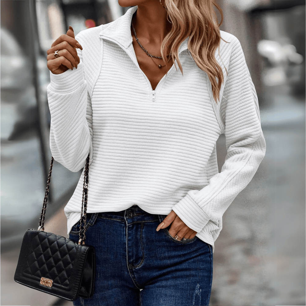 Women's Textured Quarter Zip Pullover