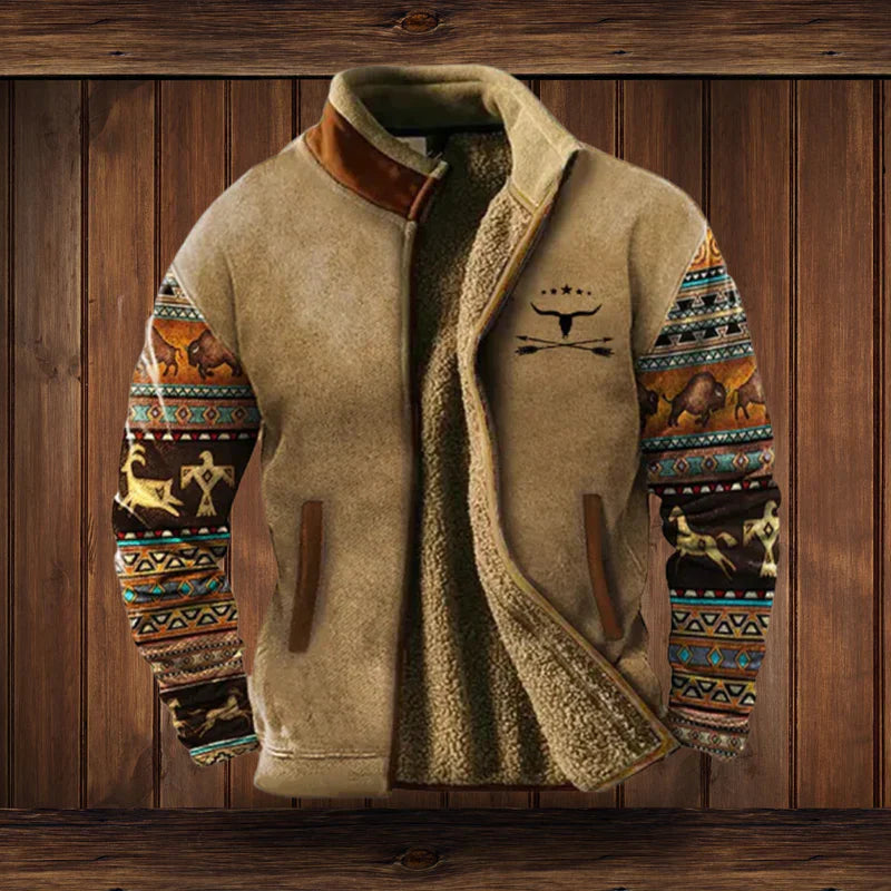 Men's Vintage Teddy Fleece Zip Jacket