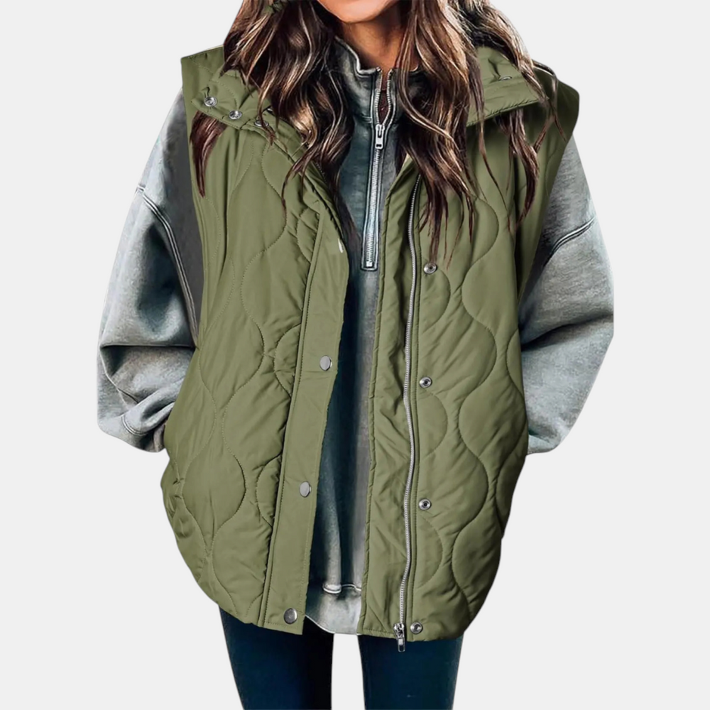 Women's Hooded Quilted Puffer Vest