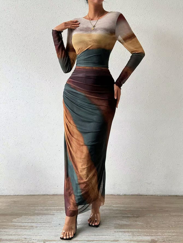 Women's Long Sleeve Bodycon Maxi Dress