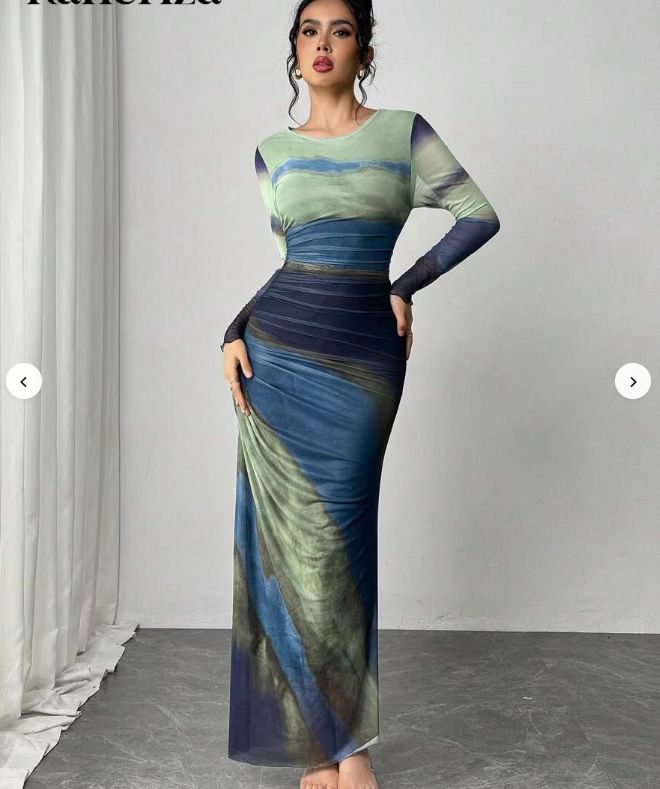 Women's Long Sleeve Bodycon Maxi Dress
