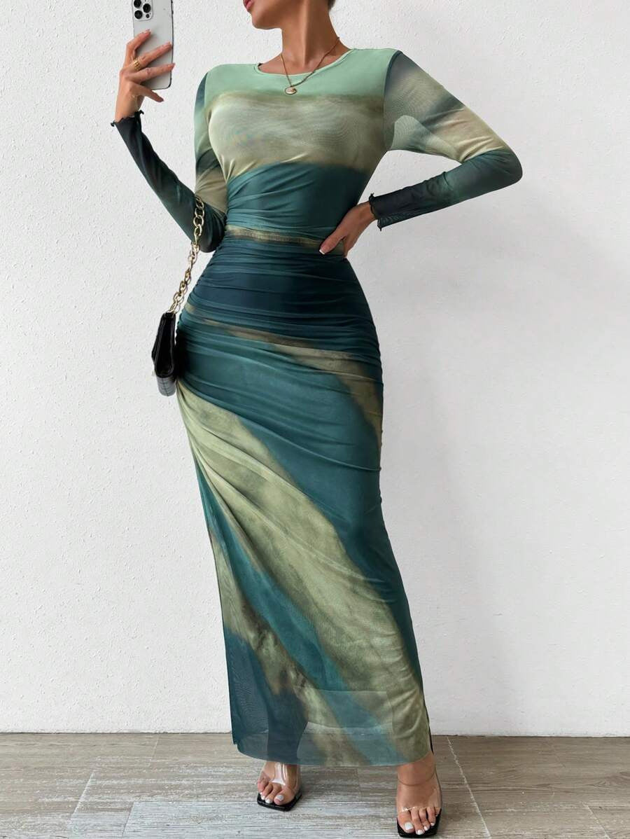 Women's Long Sleeve Bodycon Maxi Dress