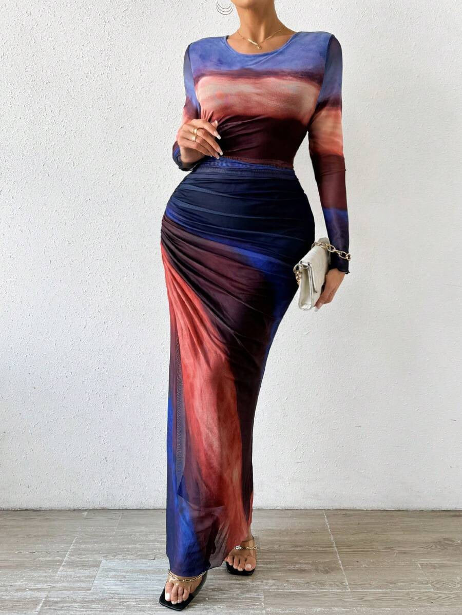 Women's Long Sleeve Bodycon Maxi Dress