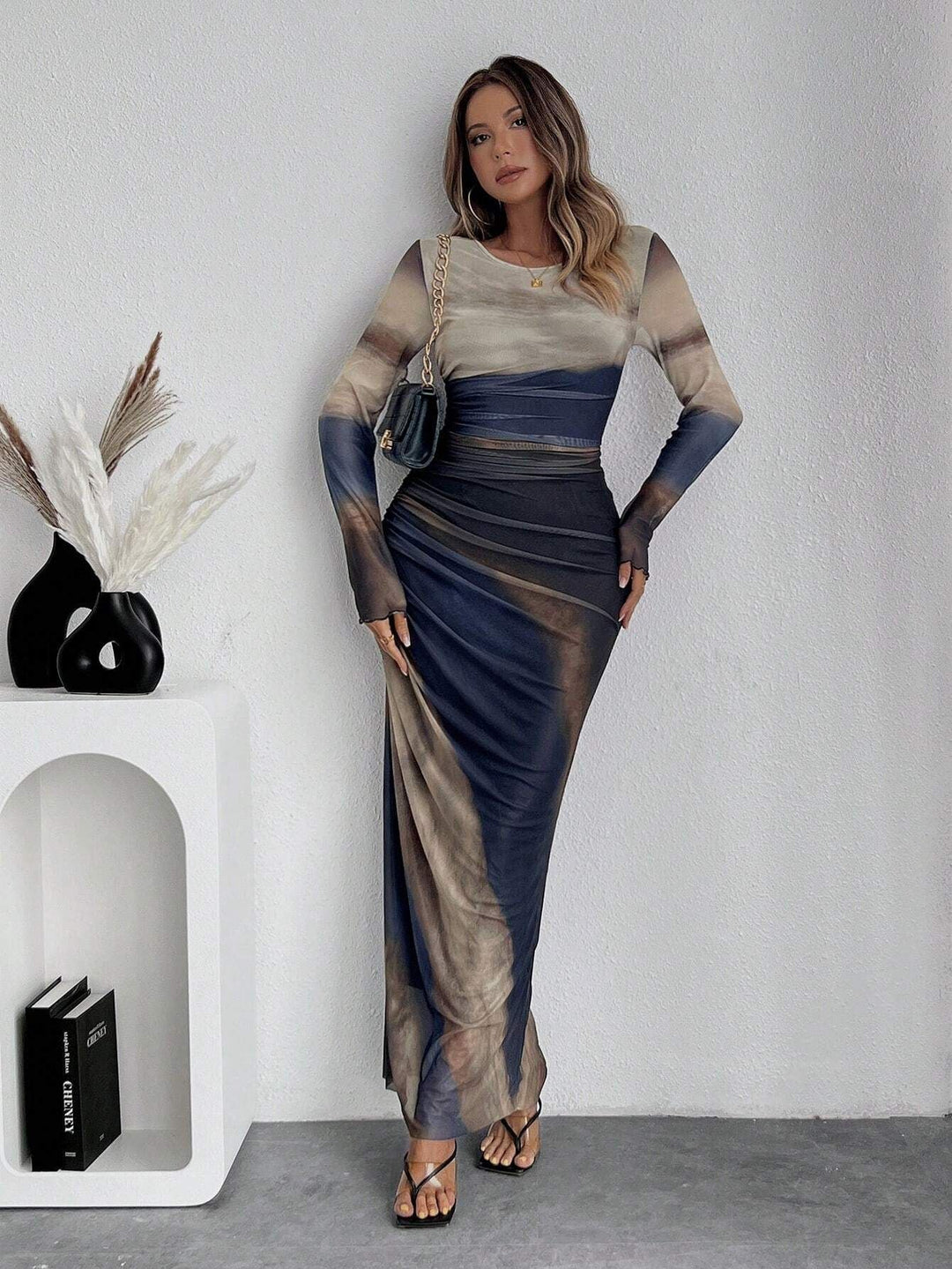 Women's Long Sleeve Bodycon Maxi Dress