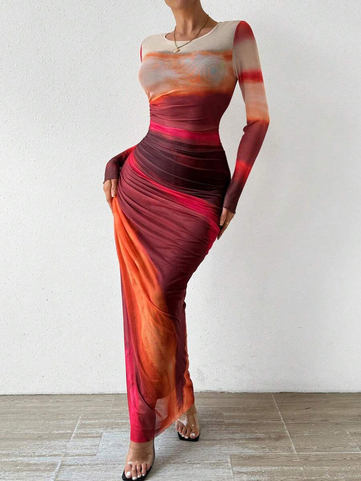 Women's Long Sleeve Bodycon Maxi Dress