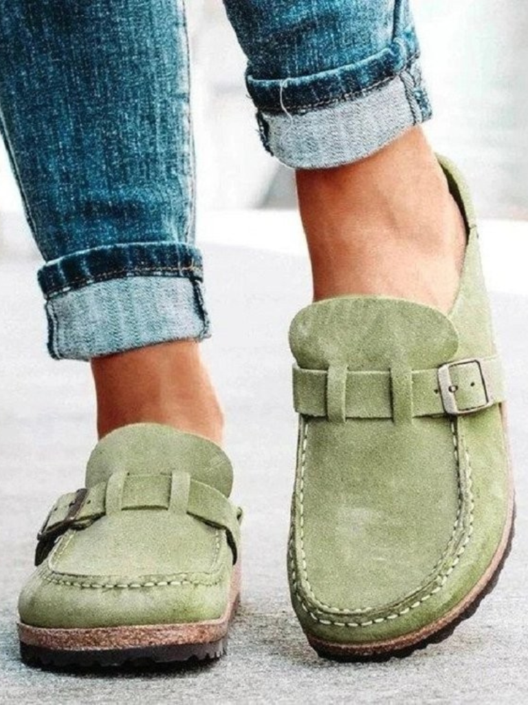Women's Textured Adjustable Buckle Clogs