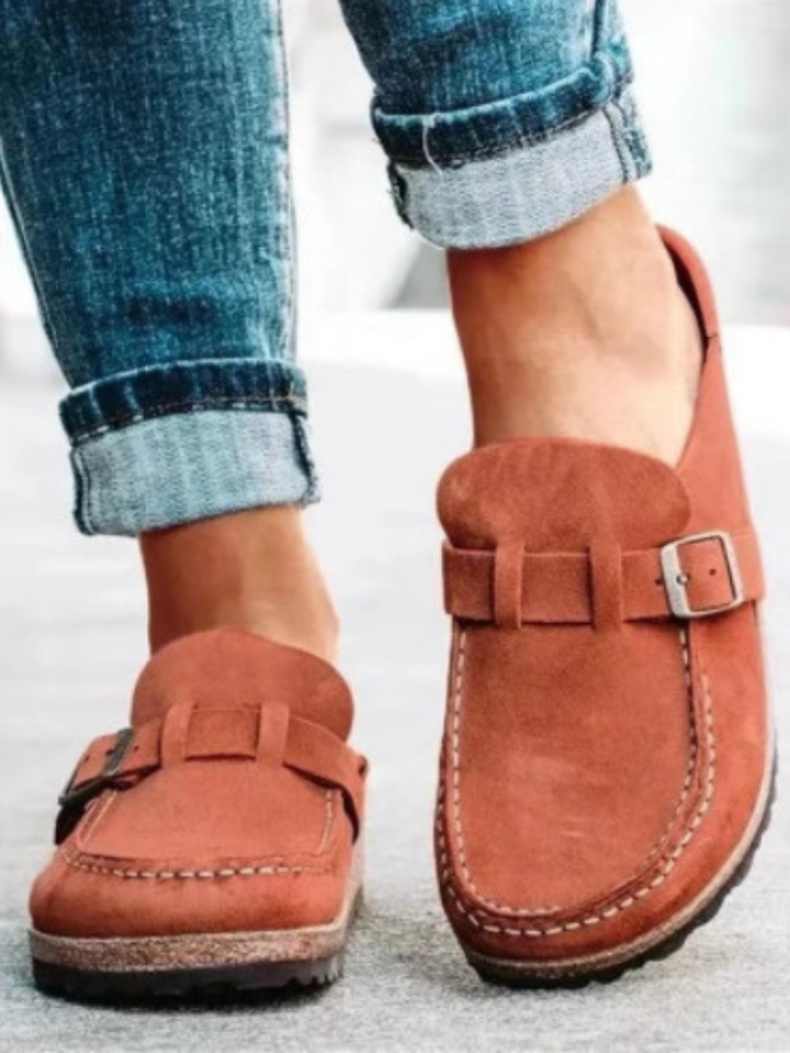 Women's Textured Adjustable Buckle Clogs