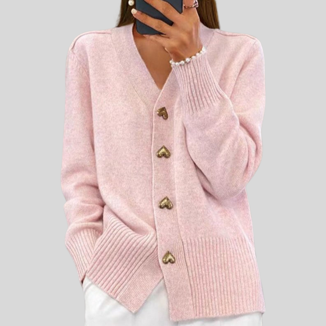 Women's Button Front Ribbed Knit Cardigan