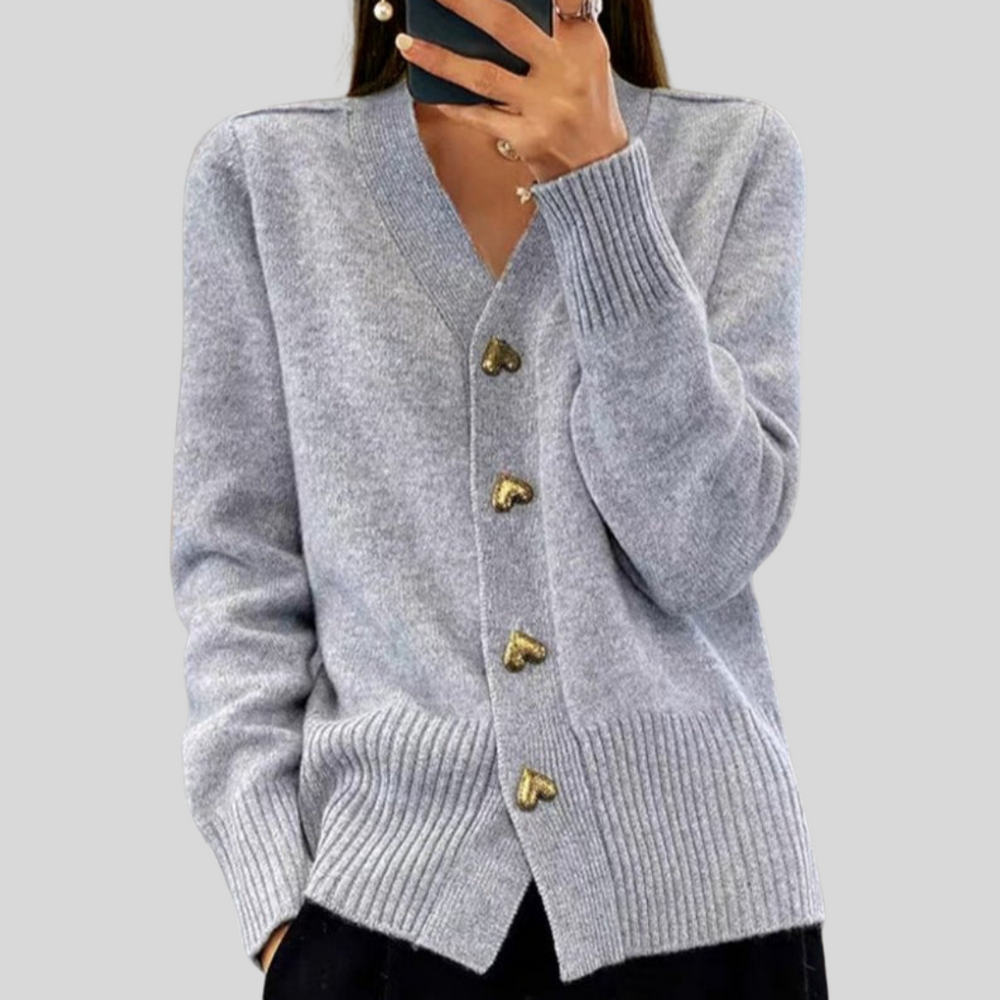 Women's Button Front Ribbed Knit Cardigan