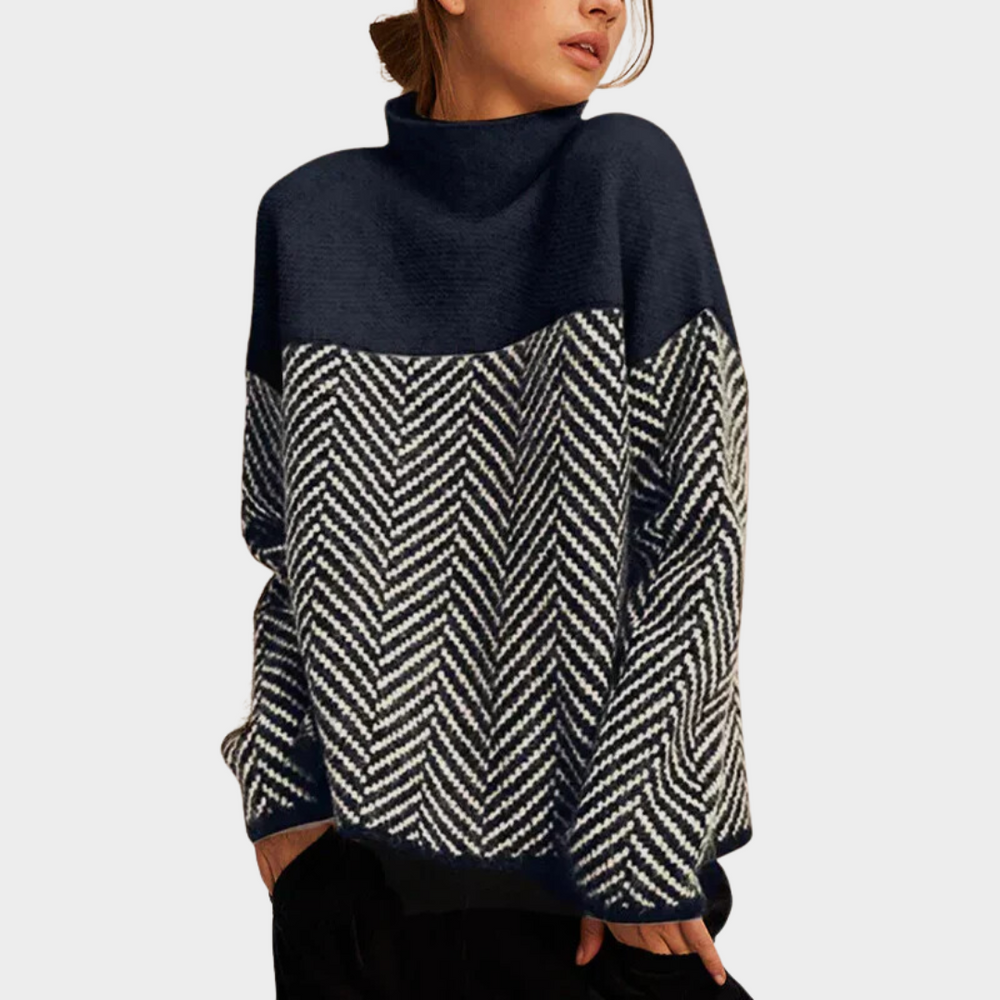 Women's Geometric Wool Knit Sweater