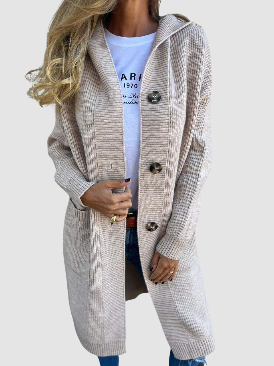 Women's Relaxed Fit Long Knit Cardigan