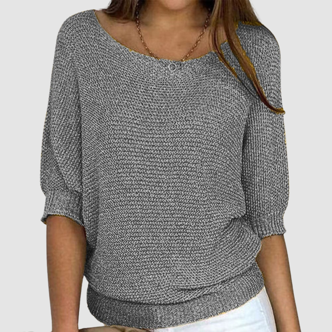 Women's Three Quarter Sleeve Knit Sweater