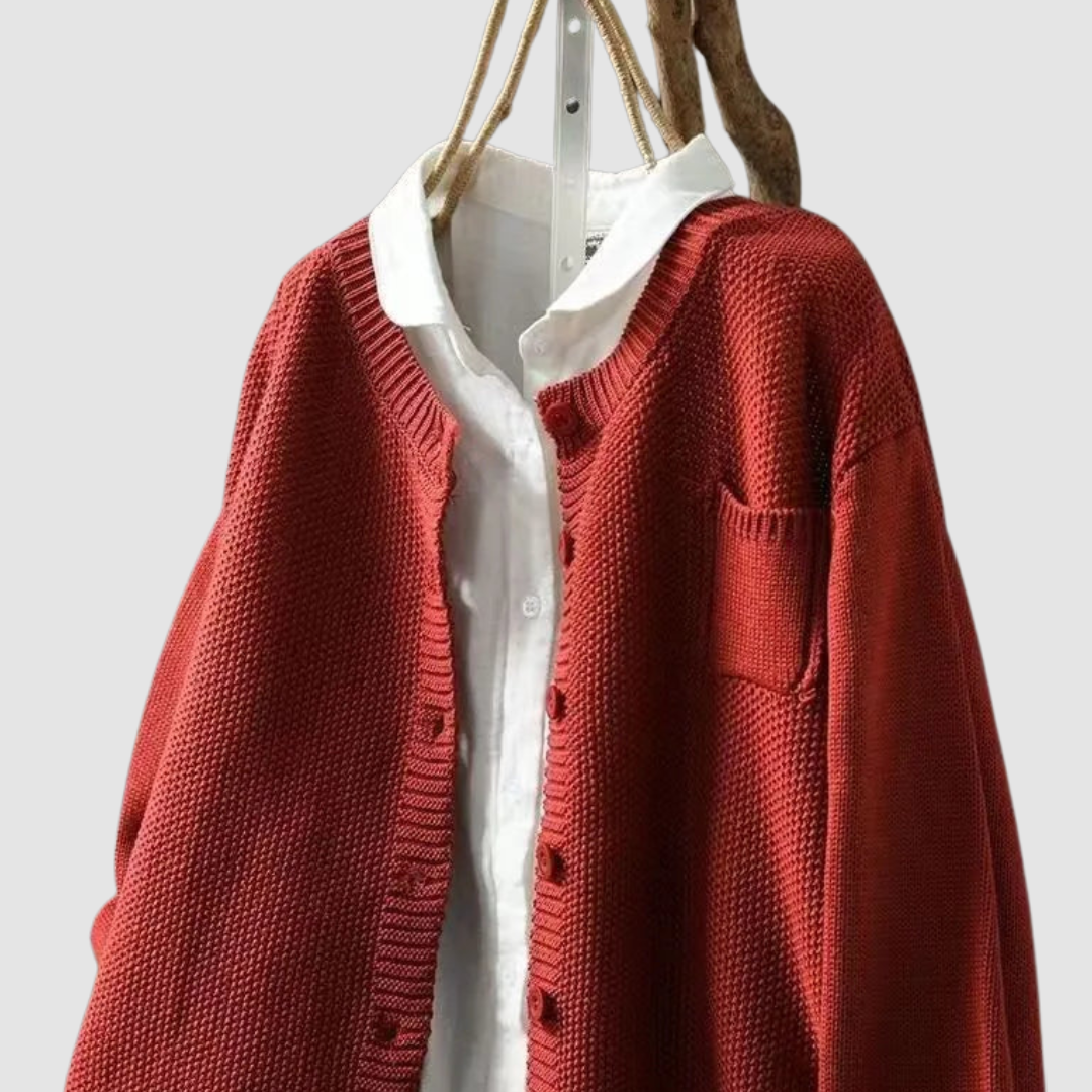 Women's Relaxed Fit Textured Knit Cardigan
