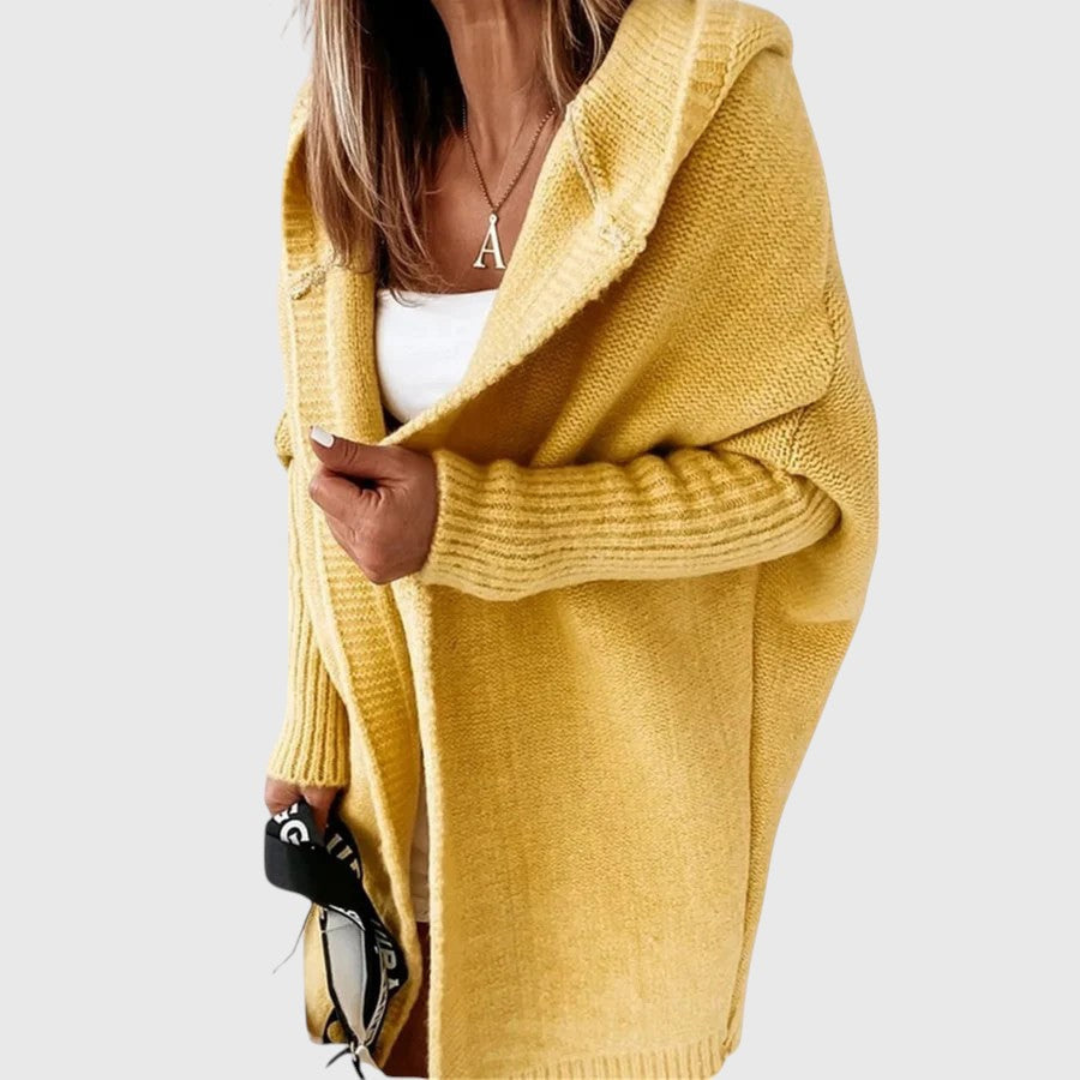 Women's Hooded Long Knit Cardigan