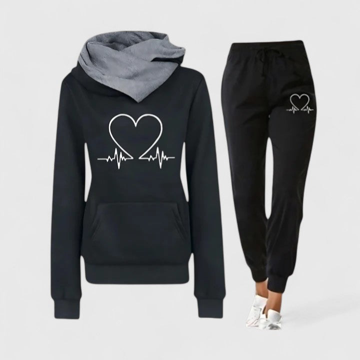 Women's Graphic Print Hooded Lounge Set