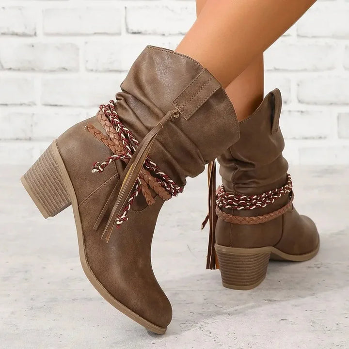 Women's Faux Leather Western Boots