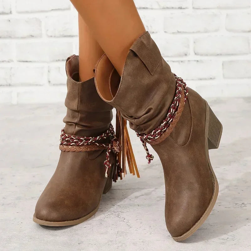 Women's Faux Leather Western Boots